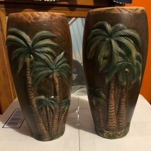 Tradewind Bay Palm Tree Vases (Set of 2)